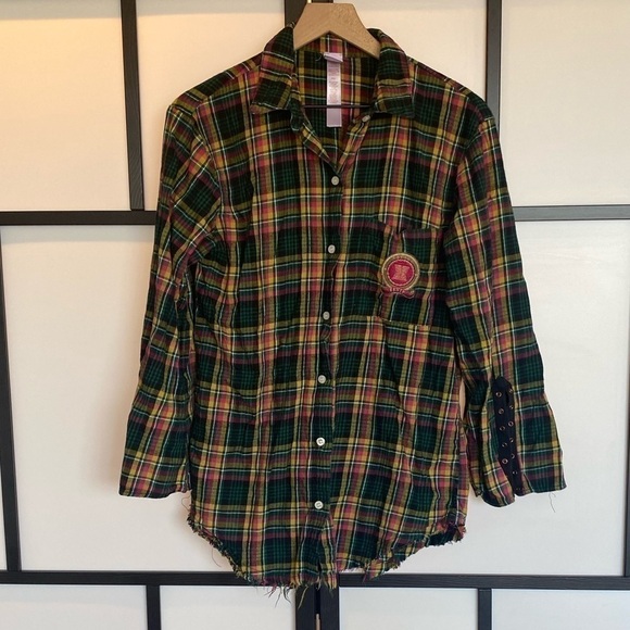 Savage X Fenty flannel plaid pajama. Size small - Picture 11 of 15